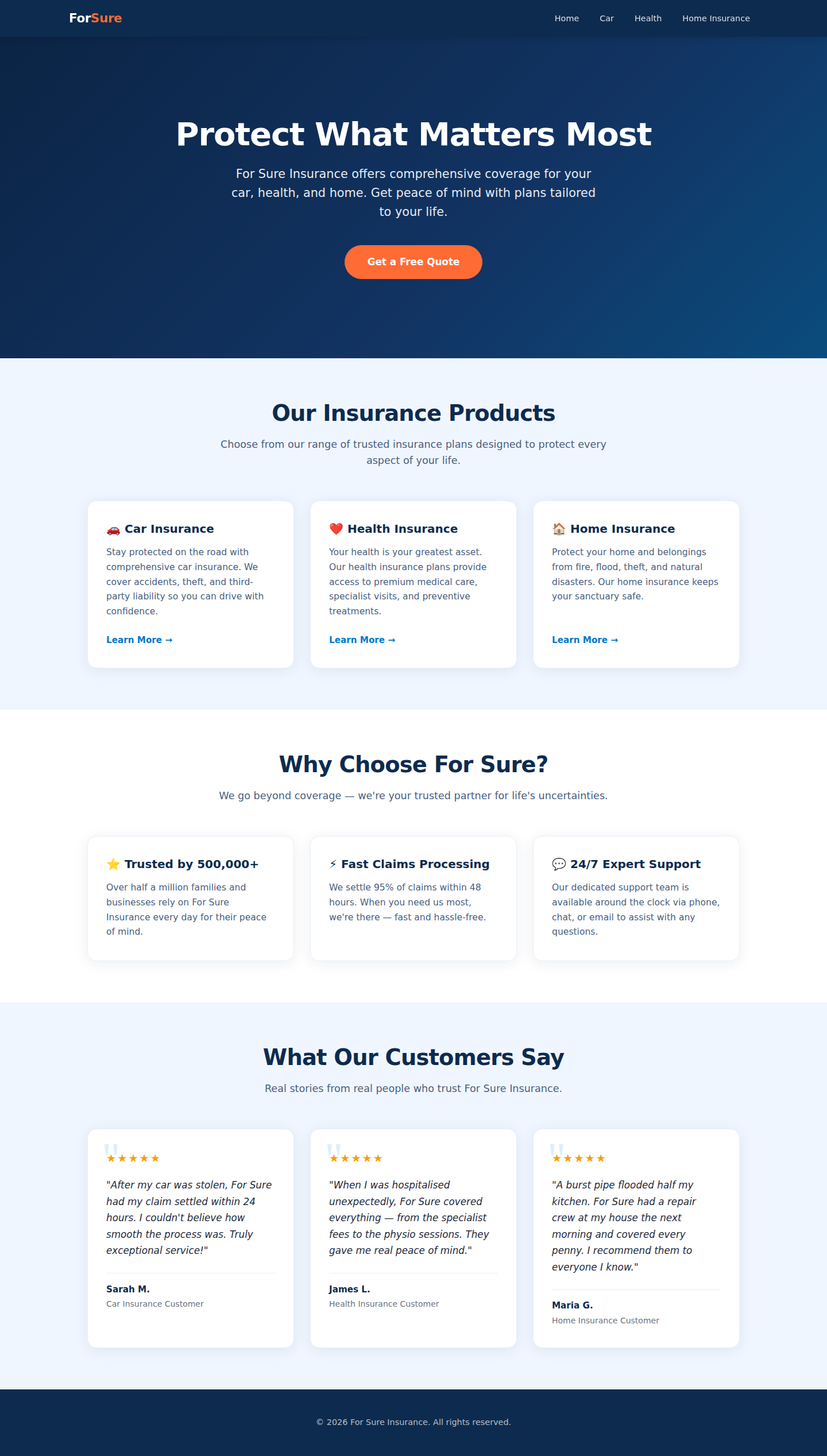 Homepage screenshot