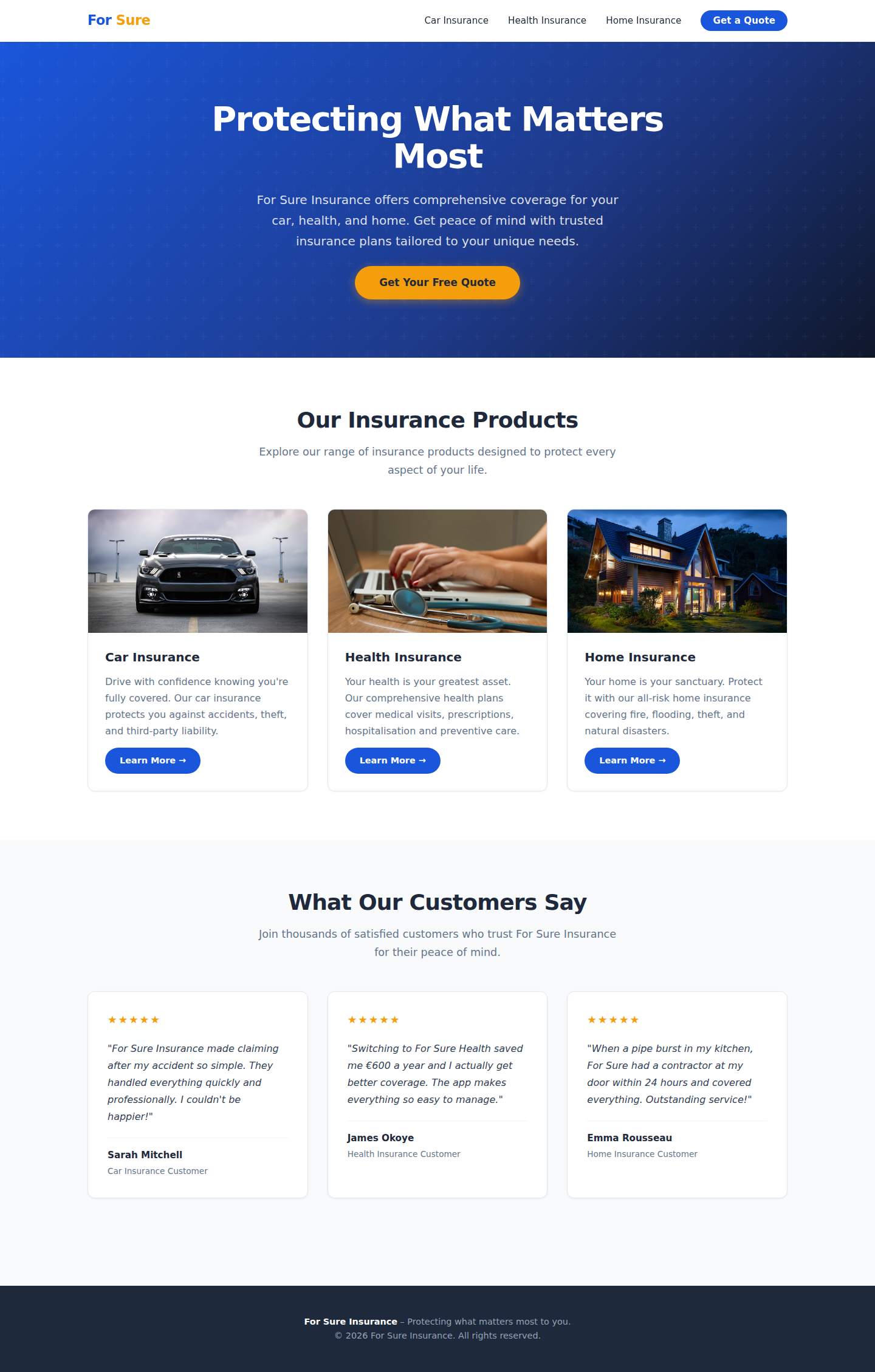 Homepage screenshot
