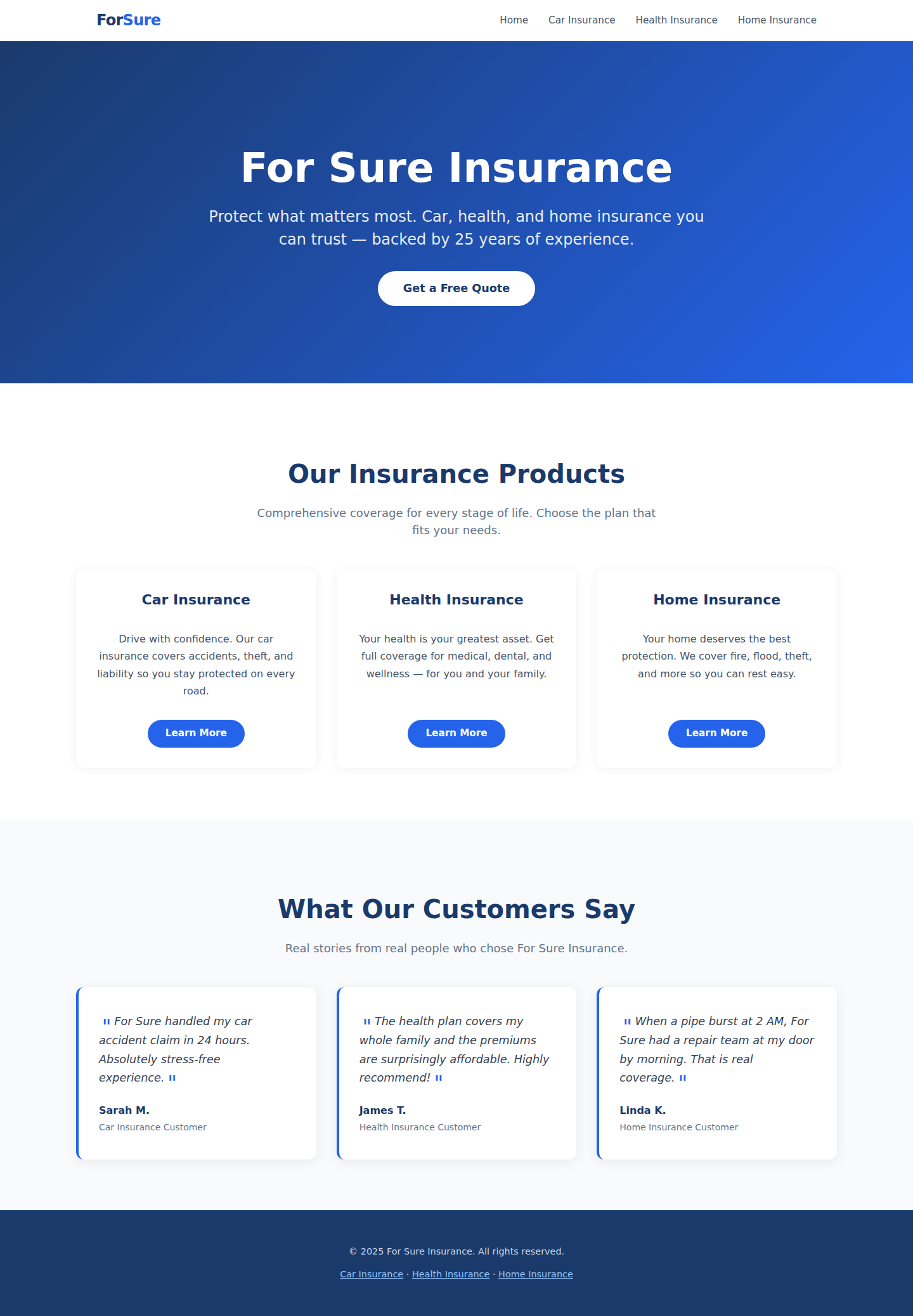 Homepage screenshot