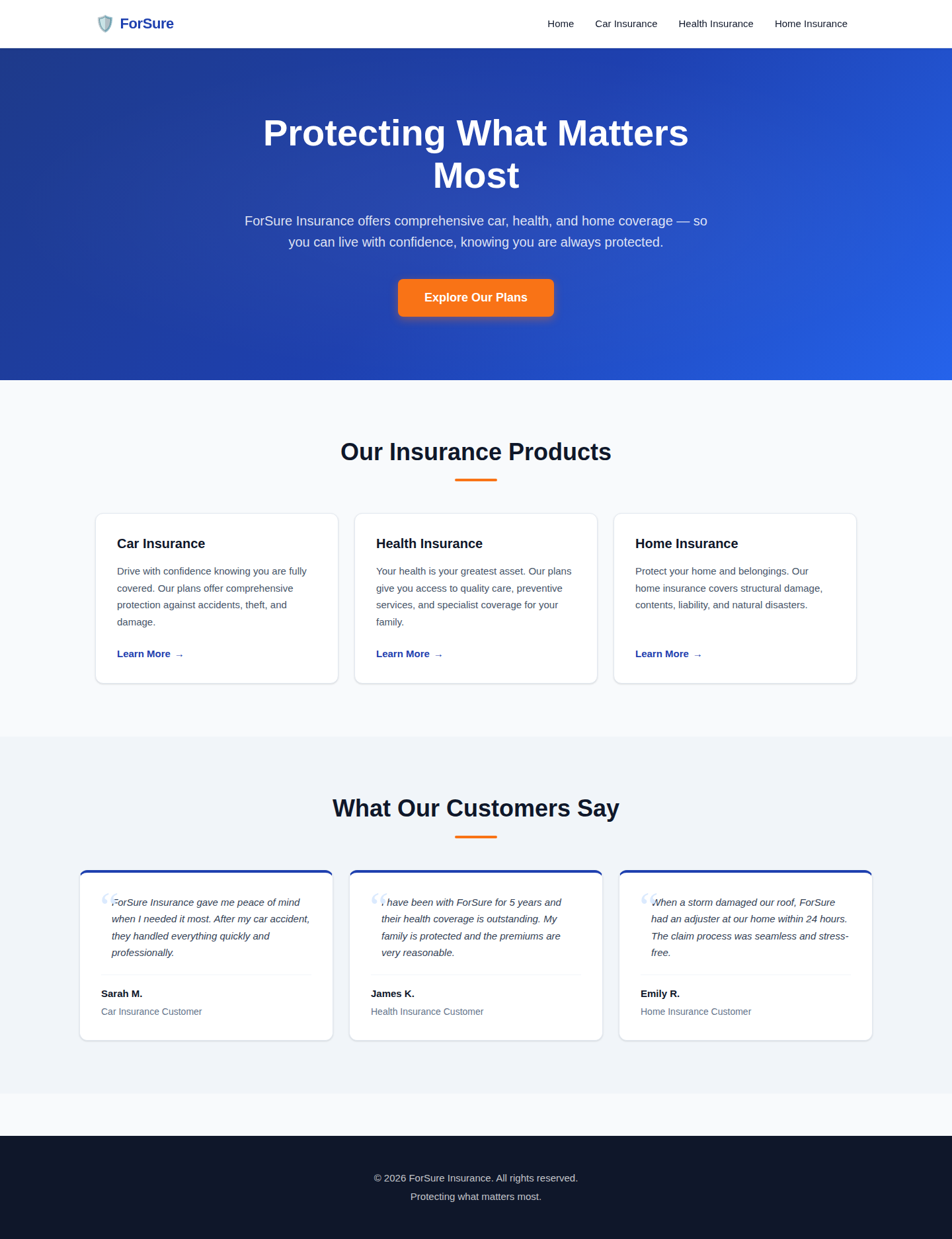 Homepage screenshot