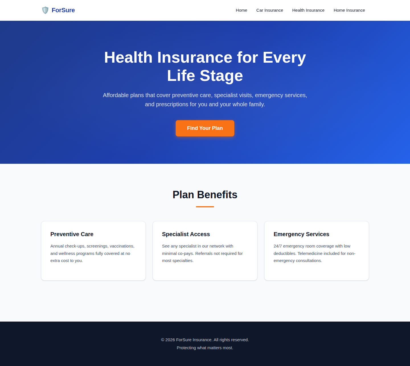 Health Insurance | ForSure Insurance