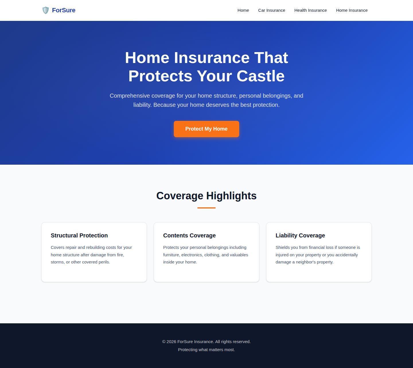 Home Insurance | ForSure Insurance