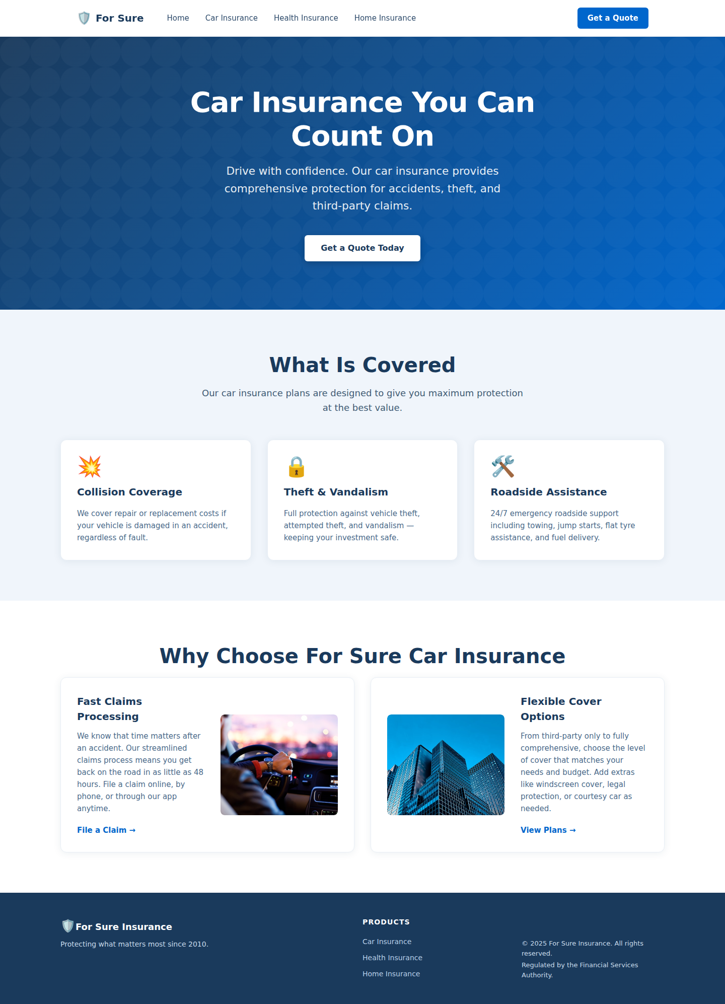 Car Insurance | For Sure Insurance